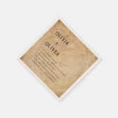 Serviette En Papier Mariage de la grange de bois rustique (Coin)