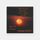 Serviette En Papier Mariage de la lune de récolte complète (Devant)