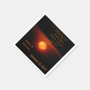 Serviette En Papier Mariage de la lune de récolte complète