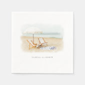 Serviette En Papier Mariage de la maison d'aquarelle italienne (Devant)