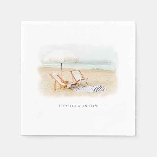 Serviette En Papier Mariage de la maison d'aquarelle italienne (Devant)