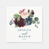 Serviette En Papier Mariage de la marine bourguignonne Napkin Cocktail (Devant)