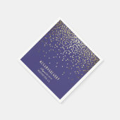 Serviette En Papier Mariage de la Marine Gold Confetti (Coin)