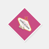 Serviette En Papier Mariage de la Marque Las Vegas à Magenta (Coin)