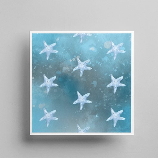 Serviette En Papier Mariage de la mer bleue profonde