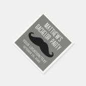 Serviette En Papier Mariage de la Mustache noire de la fête de bachelo (Coin)
