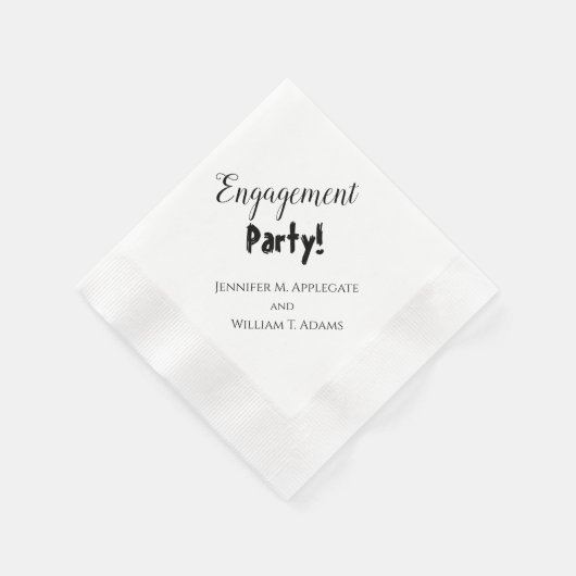 Serviette En Papier Mariage de la partie d'engagement serviettes perso (Coin)