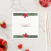 Serviette En Papier Mariage de la Plumeria Rouge Frangipani (En situation)