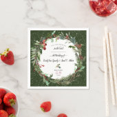 Serviette En Papier Mariage de la saison de Noël 2 serviettes (En situation)