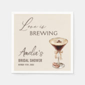 Serviette En Papier Mariage de l'Amour en Infusion Espresso Martini (Devant)