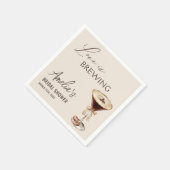 Serviette En Papier Mariage de l'Amour en Infusion Espresso Martini (Coin)