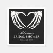 Serviette En Papier Mariage de l'Halloween à squelette (Devant)