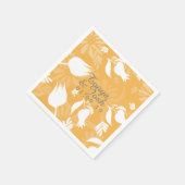 Serviette En Papier Mariage de l'ombre botanique de la tulipe dessinée (Coin)