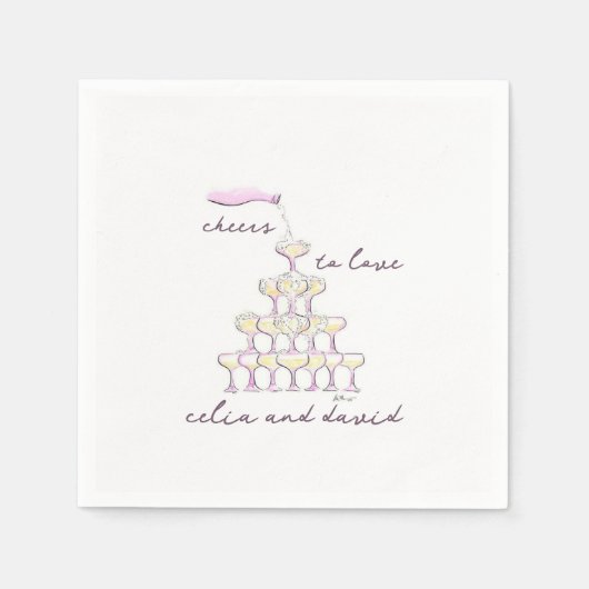 Serviette En Papier Mariage de lunettes à main (Devant)
