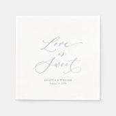 Serviette En Papier Mariage de luxe "L'amour est doux" (Devant)