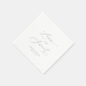 Serviette En Papier Mariage de luxe "L'amour est doux" (Coin)