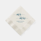Serviette En Papier Mariage de M. et Mme (Coin)