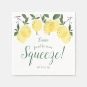 Serviette En Papier Mariage de Main Squeeze Lemons  (Devant)