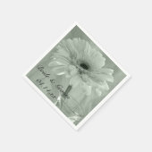 Serviette En Papier Mariage de marguerite vert pâle (Coin)