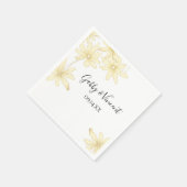 Serviette En Papier Mariage de marguerites jaune pâle (Coin)