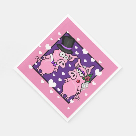 Serviette En Papier Mariage De Mariage Et Papier De Cuisine De Pig (Coin)