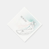 Serviette En Papier Mariage de mariée et de chambre (Coin)