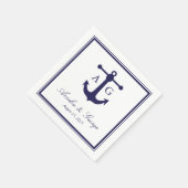 Serviette En Papier Mariage de marine (Coin)