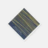 Serviette En Papier Mariage de marine et d'or (Coin)