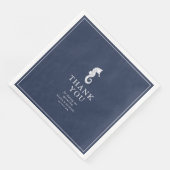 Serviette En Papier Mariage de mer Blue Wave V3 ID836 (Coin)