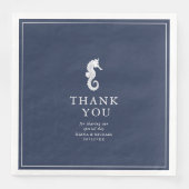 Serviette En Papier Mariage de mer Blue Wave V3 ID836 (Devant)