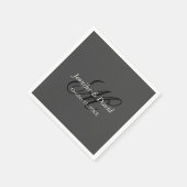 Serviette En Papier Mariage de monogramme de calligraphie attirant (Coin)
