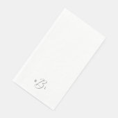 Serviette En Papier Mariage de monogramme de police Combo moderne (Coin)