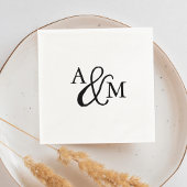 Serviette En Papier Mariage de monogramme d'esperluette