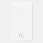 Serviette En Papier Mariage de monogramme du cercle Gold Foil (Devant)