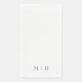 Serviette En Papier Mariage de monogramme élégant et simple (Devant)