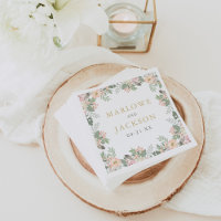 Mariage de monogramme floral sauge rose romantique