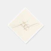 Serviette En Papier Mariage de monogramme minimaliste moderne (Coin)