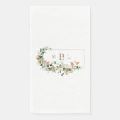 Serviette En Papier Mariage de monographie et de monogramme d'automne (Devant)
