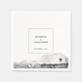 Serviette En Papier Mariage de montagne rustique (Devant)