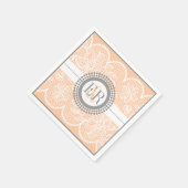 Serviette En Papier Mariage de motif en dentelle blanche (Coin)
