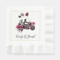 Mariage de moto Napkins