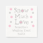 Serviette En Papier Mariage de neige beaucoup d'amour, événement (Devant)