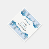 Serviette En Papier Mariage de neige d'hiver (Coin)