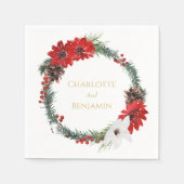 Serviette En Papier Mariage de Noël classique simple Napkin (Devant)
