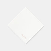 Serviette En Papier Mariage de noms de flush de police moderne simple (Coin)