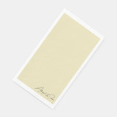 Serviette En Papier Mariage de noms de script jaune (Coin)