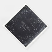 Serviette En Papier Mariage de nuit Silver Starry (Coin)