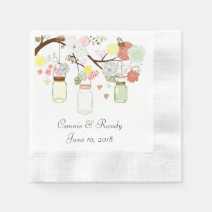 Serviette En Papier Mariage de papier Mason Jar