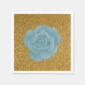 Serviette En Papier Mariage de Parties scintillant de Fête des mariées (Devant)