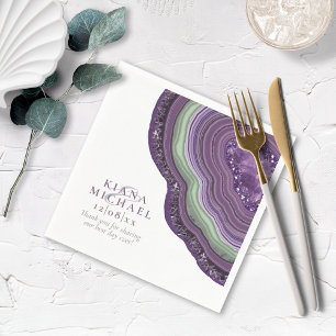 Serviette En Papier Mariage de Parties scintillant de la géométrie d'â